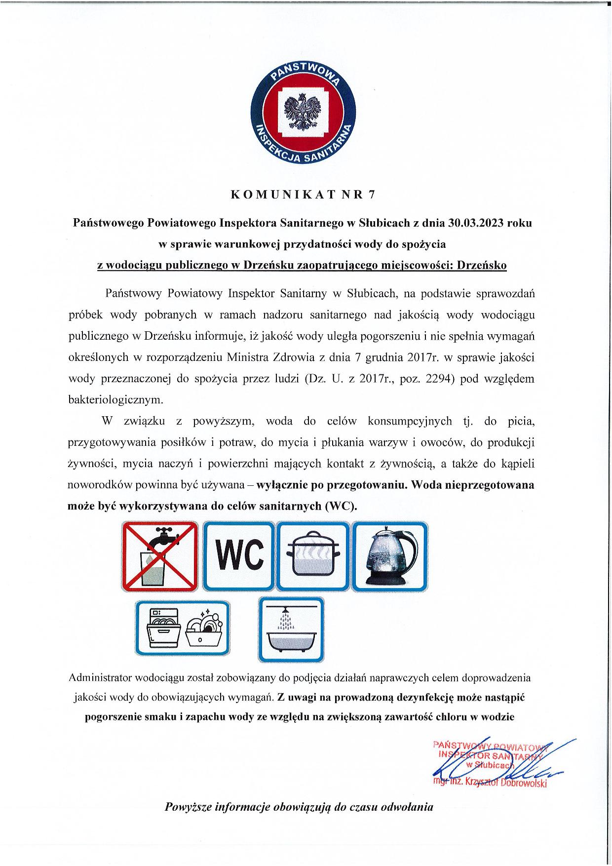 Ilustracja do informacji: Komunikat Państwowego Powiatowego Inspektora Sanitarnego w Słubicach